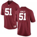 Youth Alabama Crimson Tide #51 Tanner Bowles Crimson Replica NCAA College Football Jersey 2403UBVV3